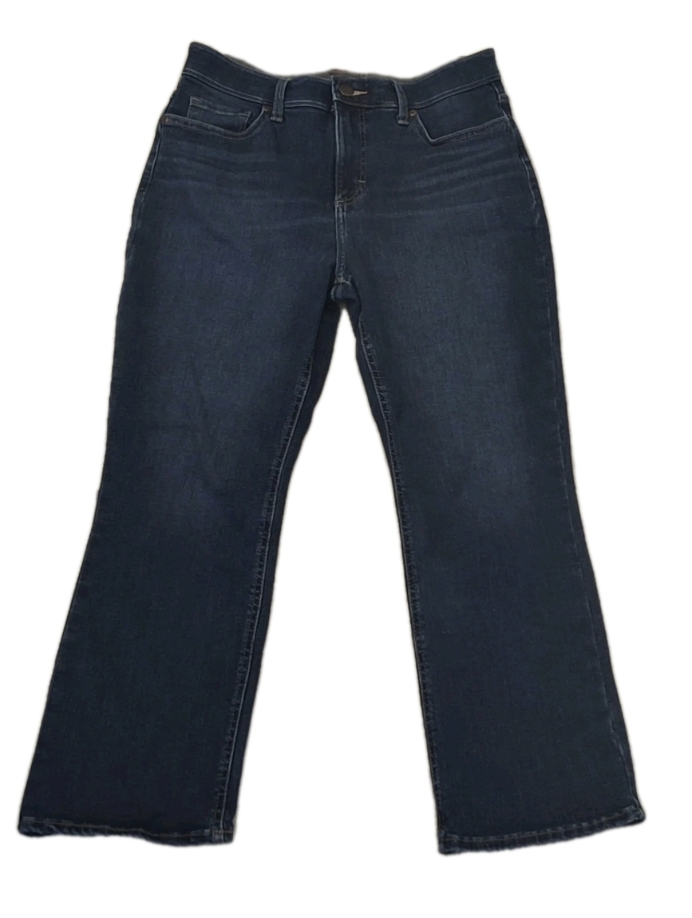 Lee Women's Straight Cropped Jeans 12M Dark Denim Stretch Capsule Comfy Classic